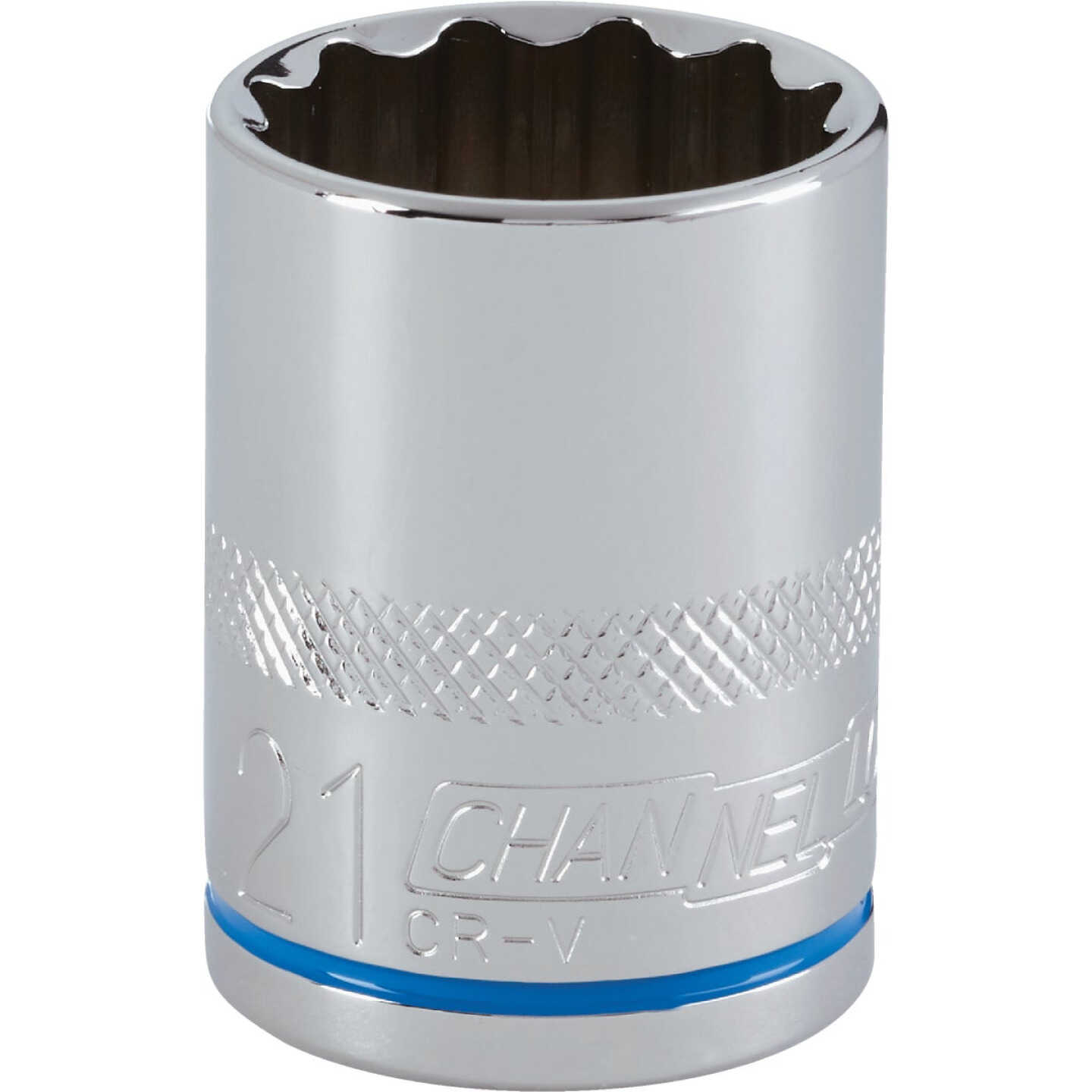 Channellock 1/2 In. Drive 21 mm 12-Point Shallow Metric Socket Image 1
