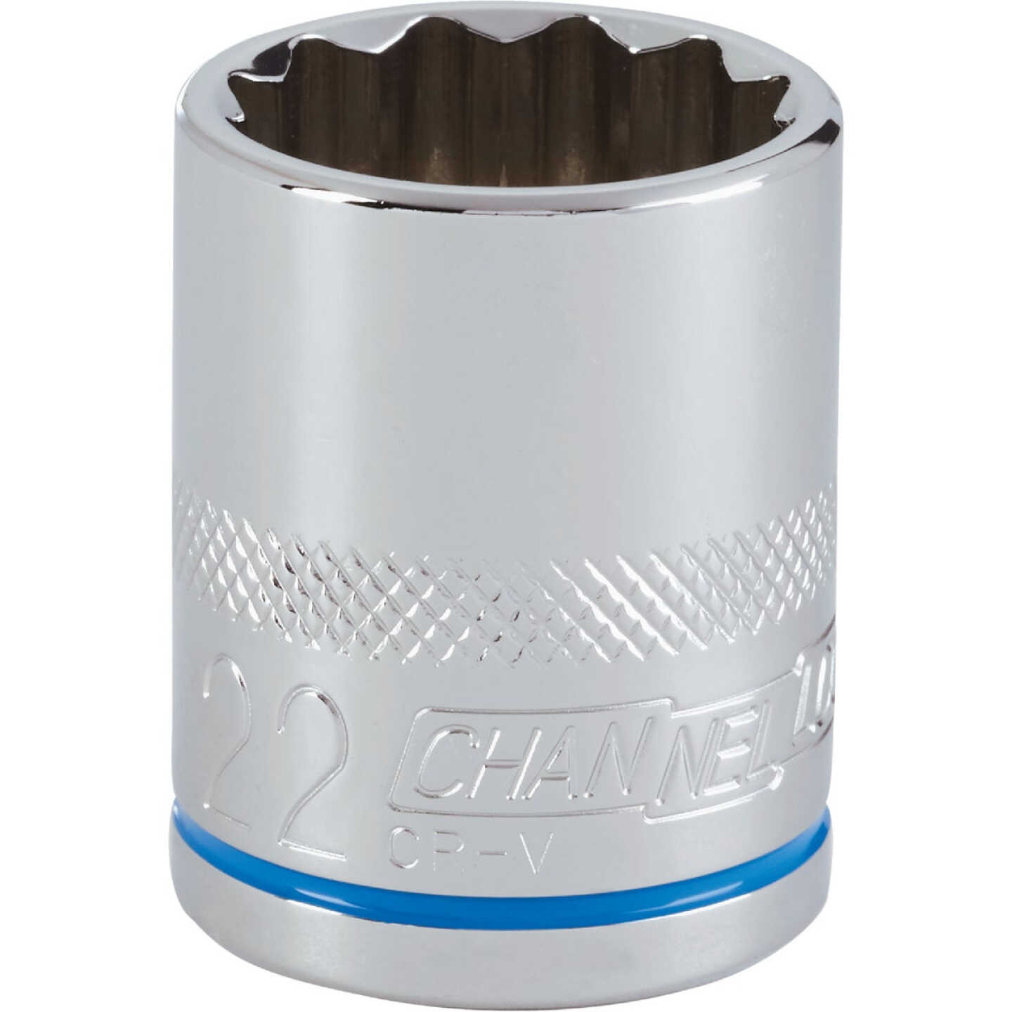Channellock 1/2 In. Drive 22 mm 12-Point Shallow Metric Socket Image 1