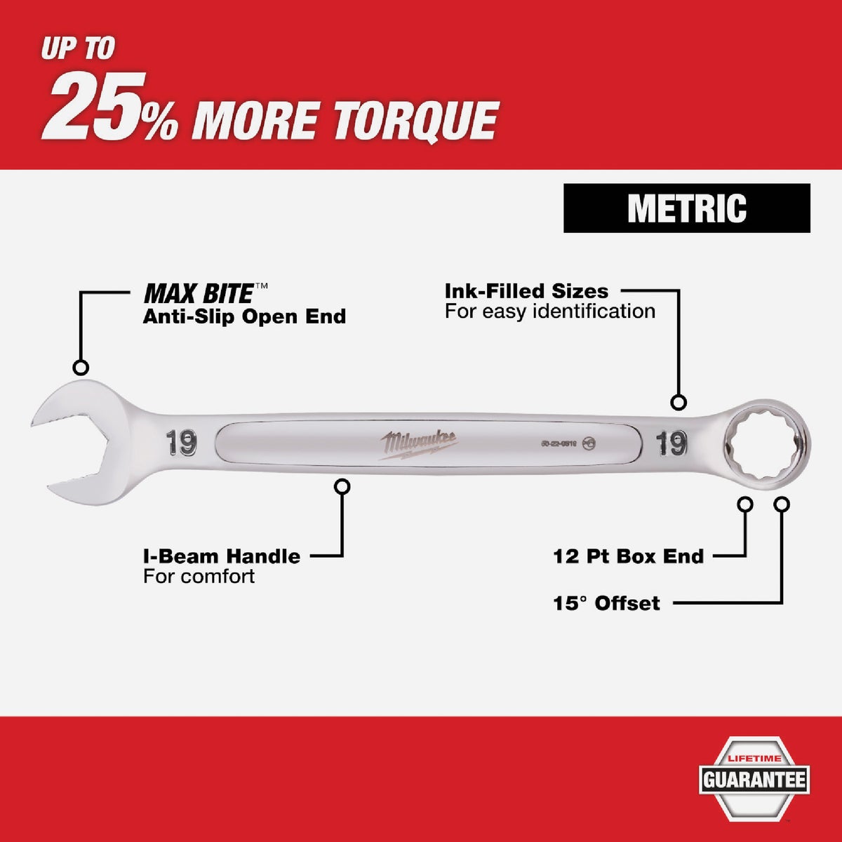 Milwaukee Metric 12-Point Combination Wrench Set (15-Piece) Image 3