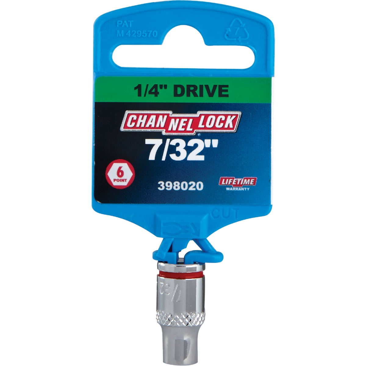 Channellock 1/4 In. Drive 7/32 In. 6-Point Shallow Standard Socket Image 2