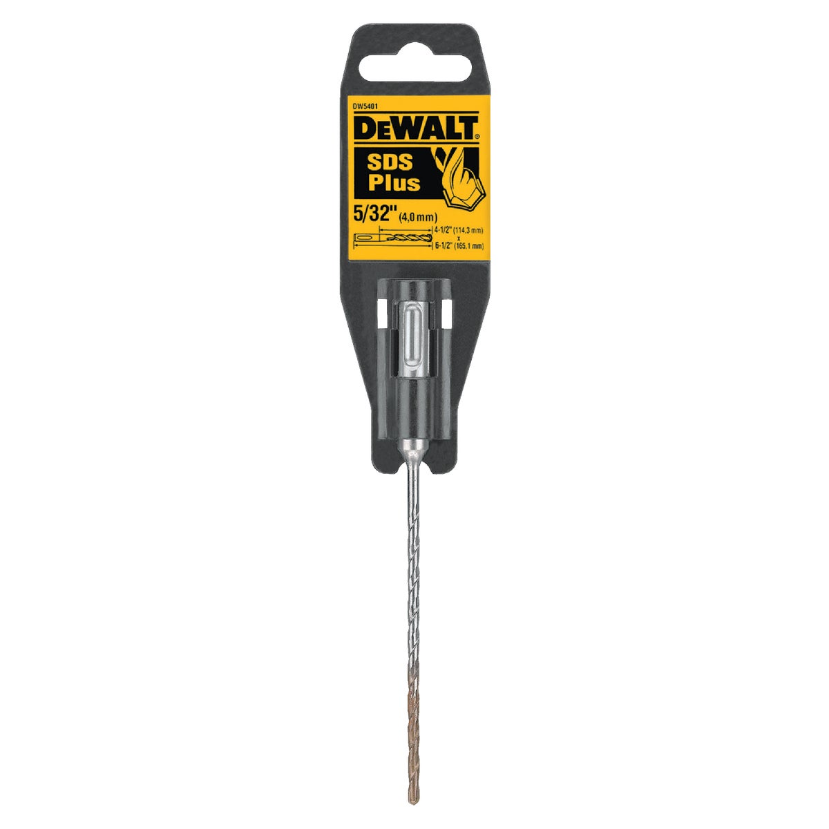 DEWALT SDS-Plus 5/32 In. x 6-1/2 In. 2-Cutter Rotary Hammer Drill Bit Image 1