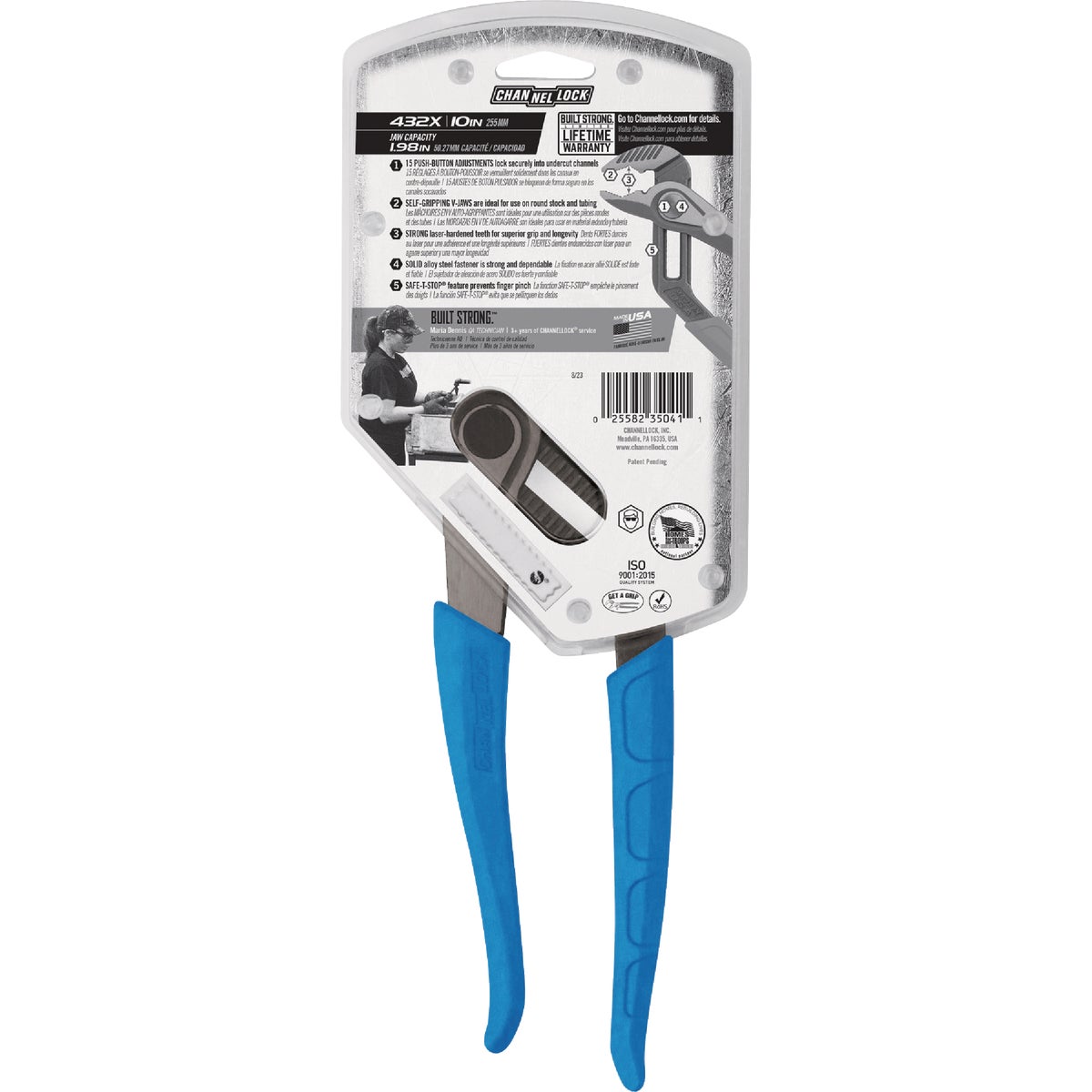 Channellock SpeedGrip 10 In. V-Jaw Tongue & Groove Pliers Image 4