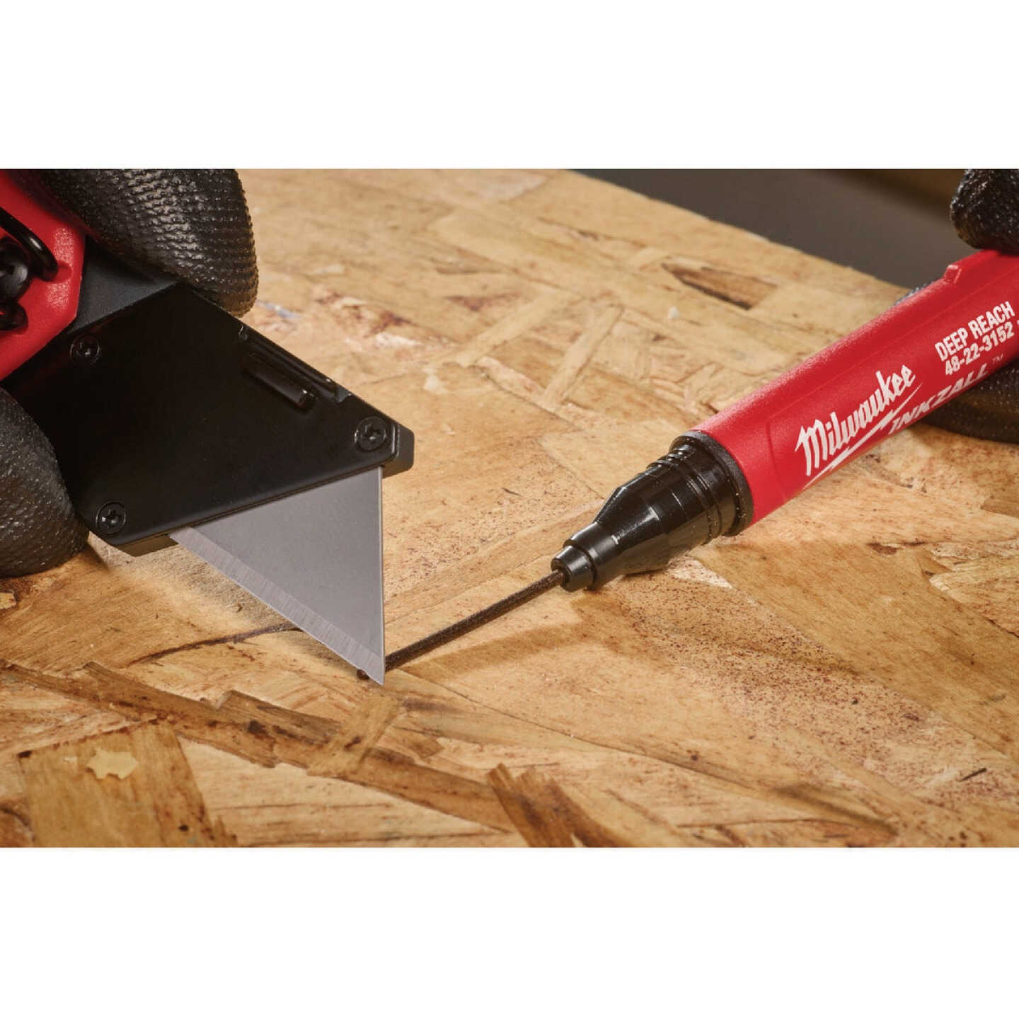 Milwaukee INKZALL 2-in-1 Deep Reach Ultra Fine Point Black Jobsite Marker Image 4