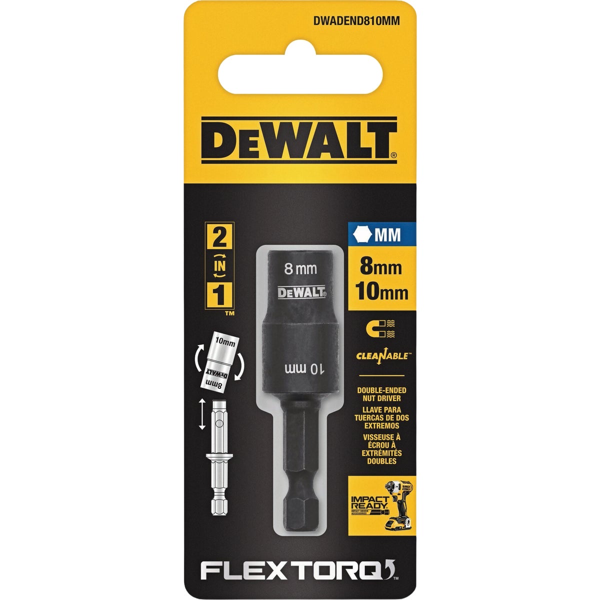 DEWALT 3/8 In. x 2-9/16 In. Black Oxide Impact Ready Nut Driver Image 2