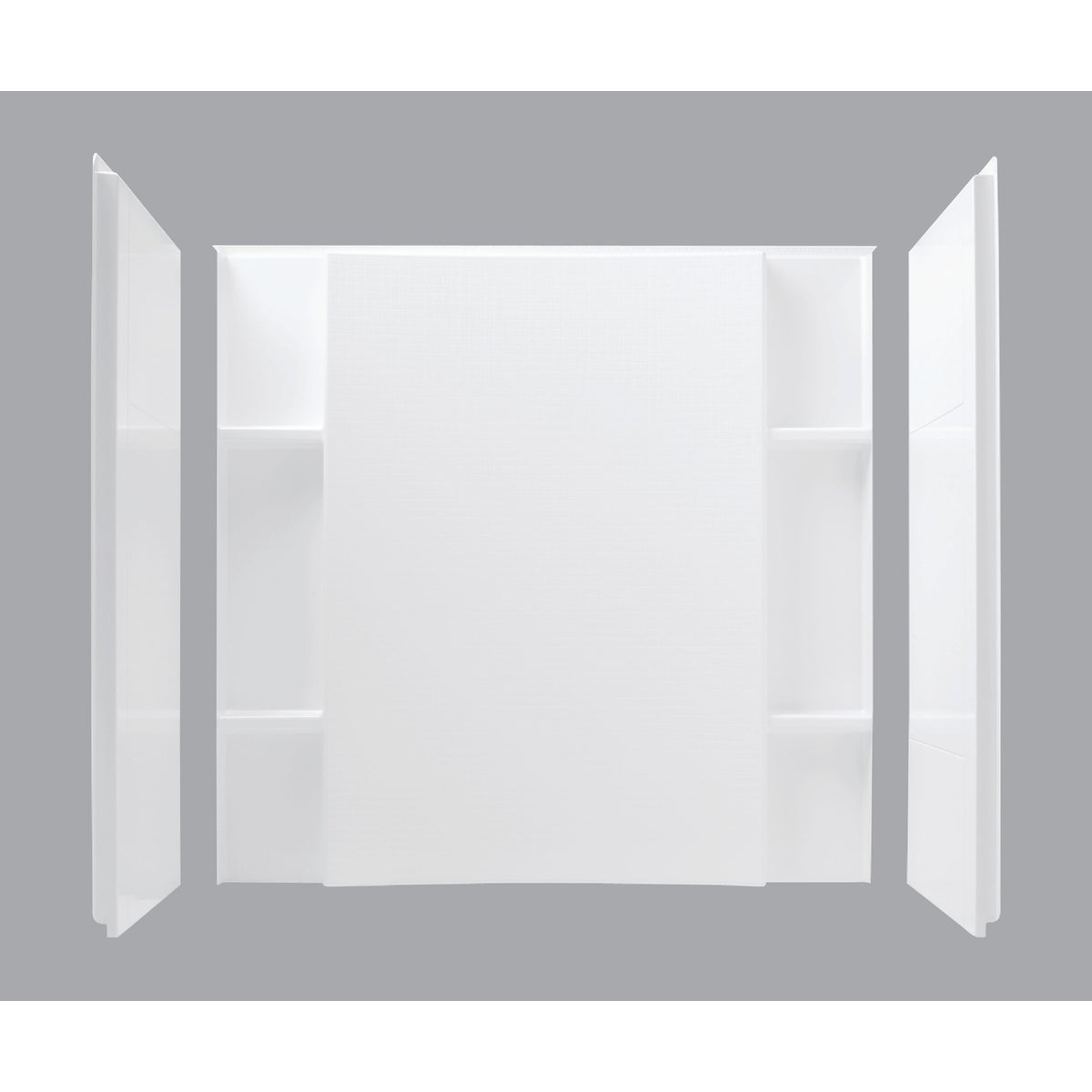 Sterling Accord 48 In. x 56.75 In. x 36 In. Alcove Shower Wall Set in White (3-Piece)