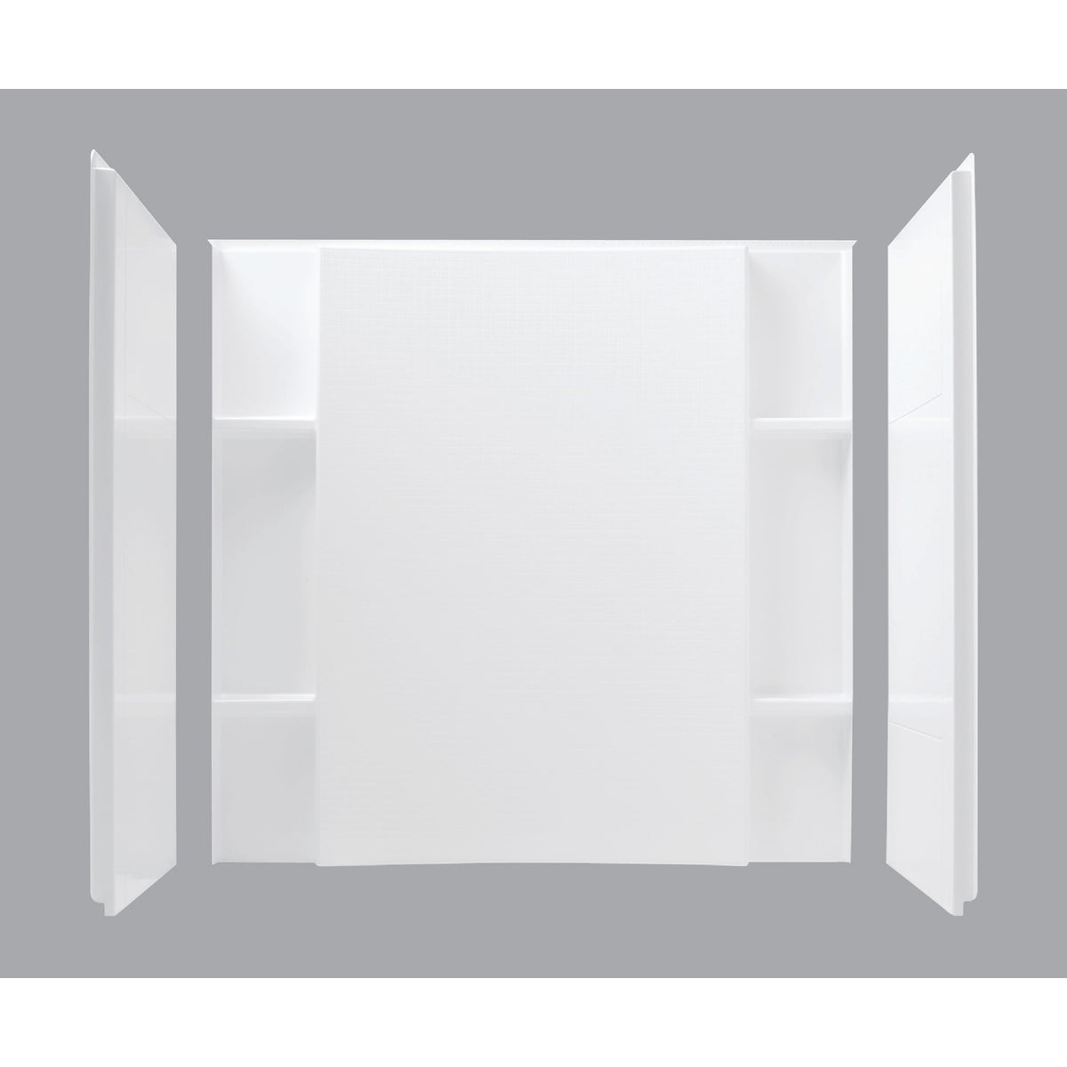 Sterling Accor 60 In. x 56.75 In. x 36 In. Alcove Shower Wall Set in White (3-Piece)