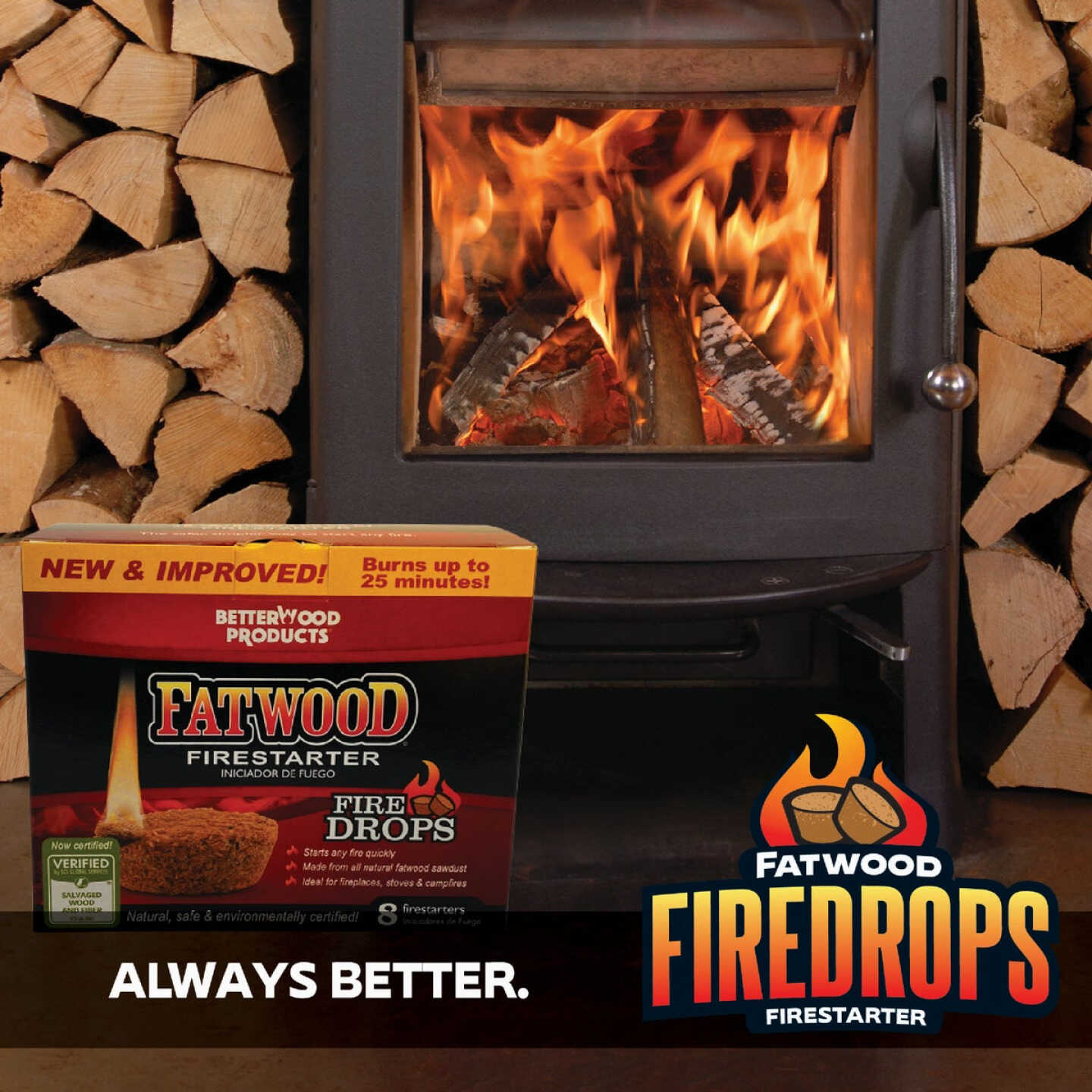 Fatwood Firedrops Fire Starter (8-Pack) Image 5