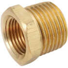 Anderson Metals 3/8 In. MPT x 1/4 In. FPT Yellow Brass Hex Reducing Bushing Image 1