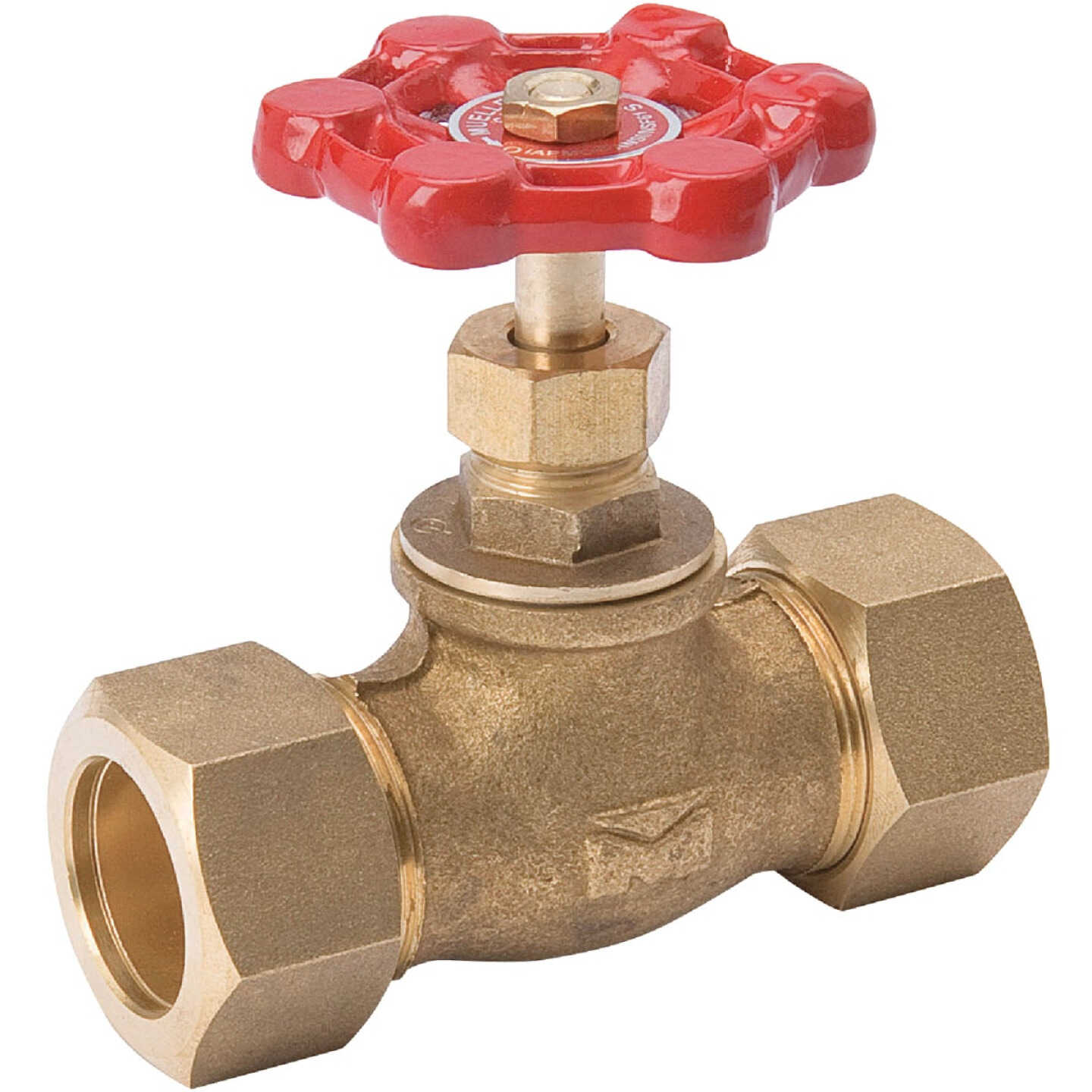ProLine 1/2 In. COMP x 1/2 In. COMP Brass Multi-Turn Stop Valve Image 1