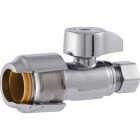 SharkBite 1/2 In. x 3/8 In. Compression Brass Straight Stop Valve Image 1