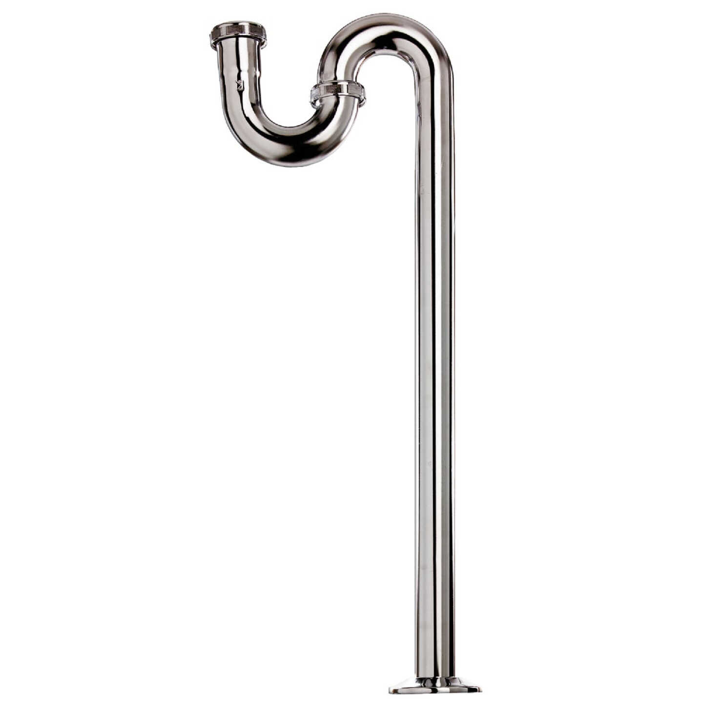 Do it Best 1-1/4 In. x 20-1/2 In. Polished Chrome Plated S-Trap Image 1