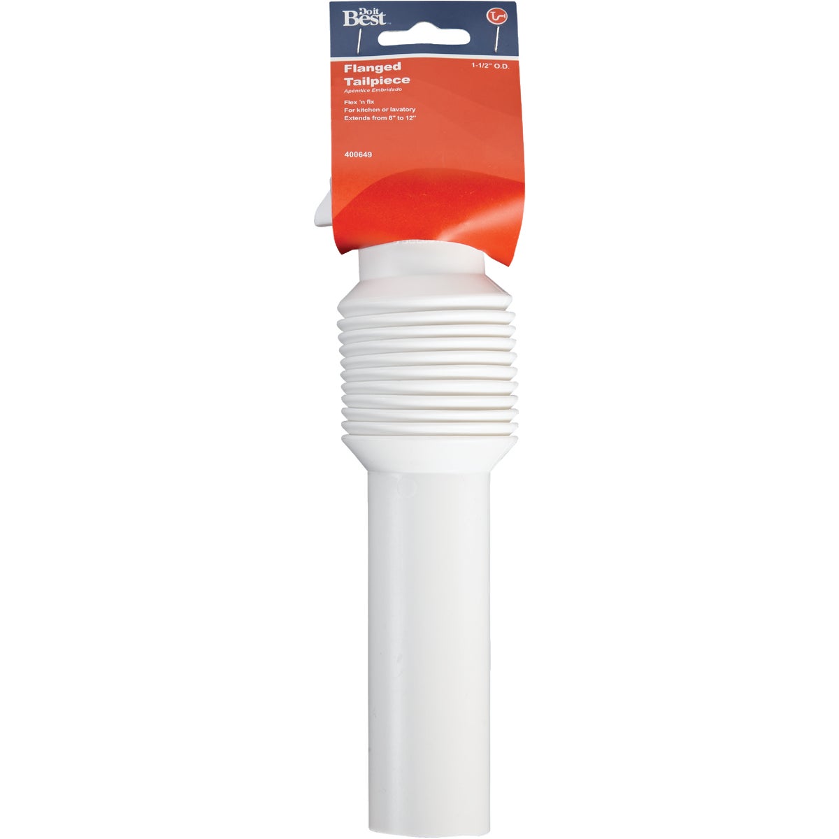 Do it Best 1-1/2 In. x 12 In. White Plastic Tailpiece Image 2