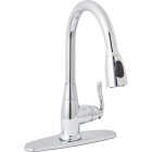 Home Impressions 1-Handle Lever Pull-Down Kitchen Faucet, Chrome Image 1