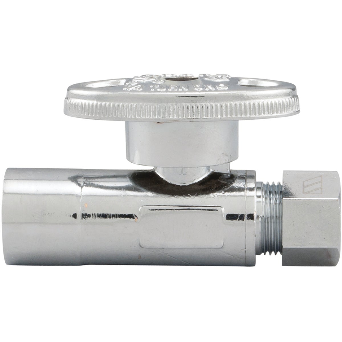 ProLine 1/2 In. SWT x 3/8 In. COMP Chrome-Plated Brass Straight Stop