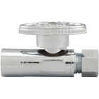 ProLine 1/2 In. SWT x 3/8 In. COMP Chrome-Plated Brass Straight Stop Image 1