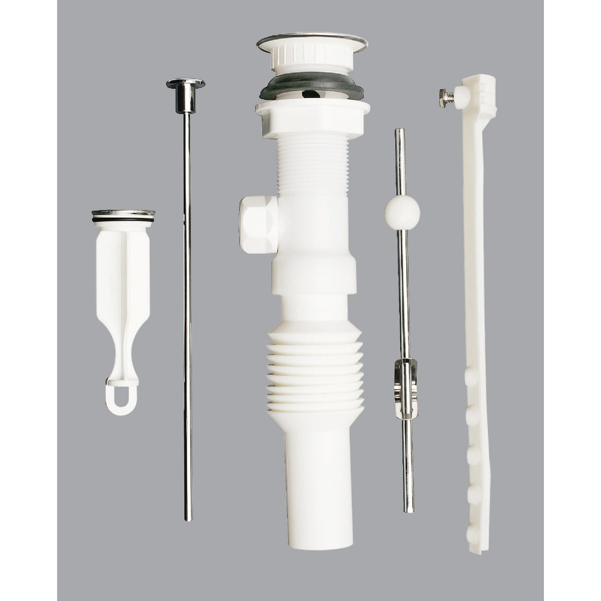 Do it Best 1-1/4 In. Chrome-Plated/Plastic Flexible Pop-Up Assembly