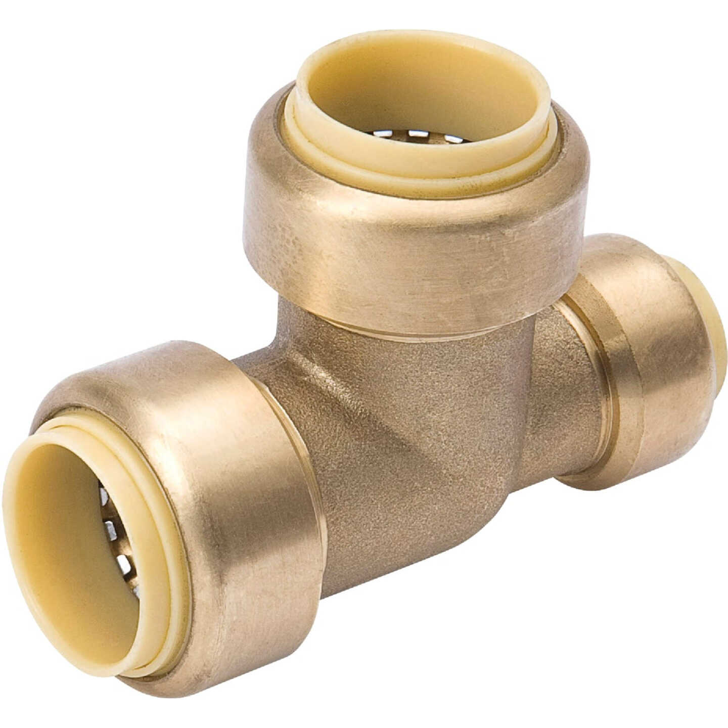 ProLine 3/4 In. PF x 1/2 In. PF x 3/4 In. PF Brass Push Fit Reducing Tee Image 1