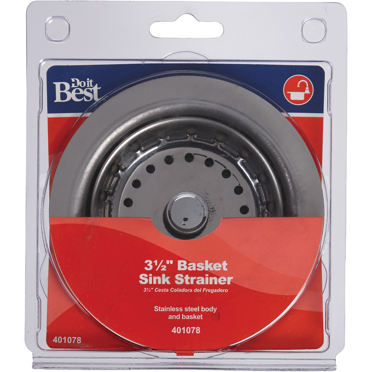 Do it 3-1/2 In. Stainless Steel Basket Chrome Housing Basket Strainer Assembly Image 2