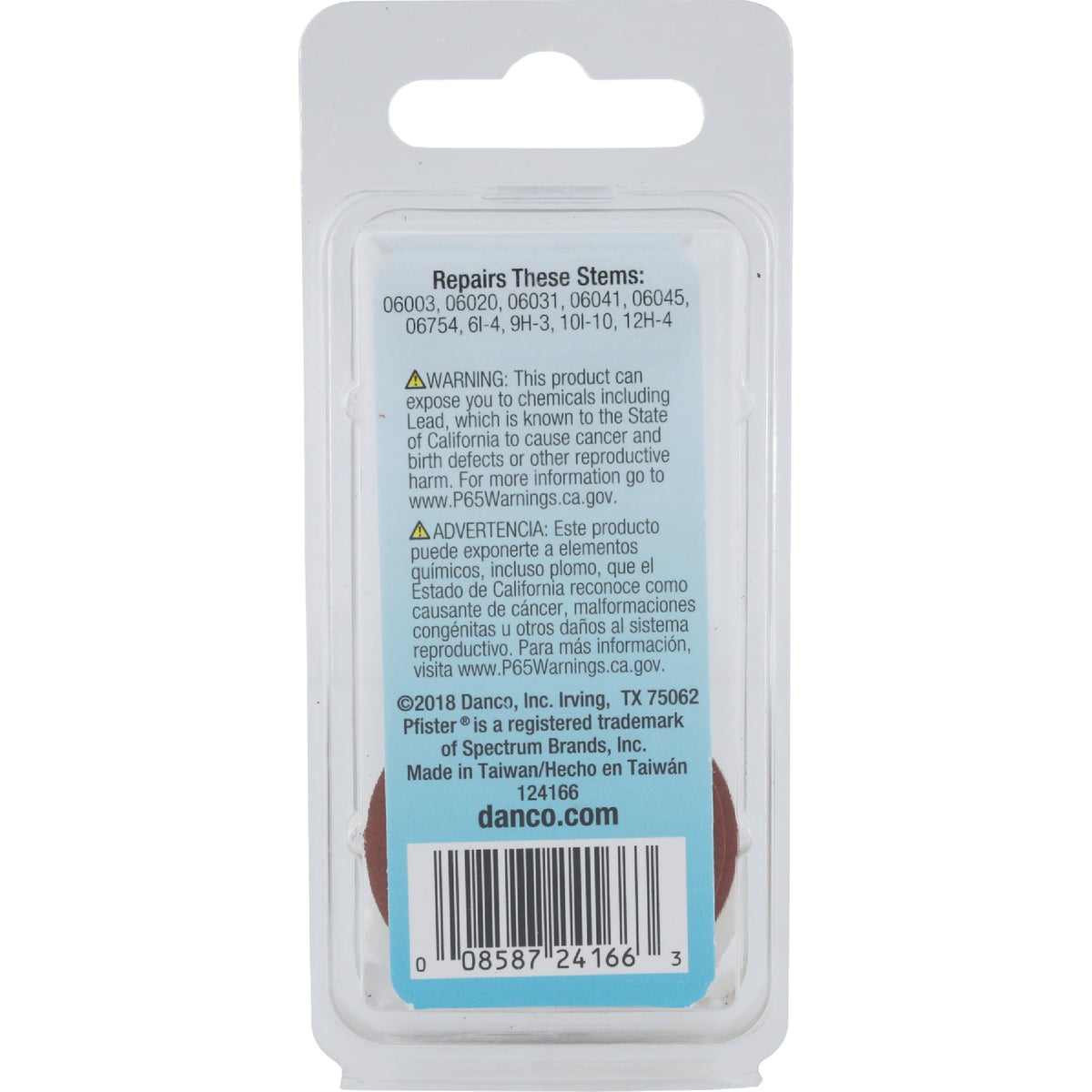Danco Price Pfister, Tub/Shower Diverter Rubber, Metal, Fiber Faucet Repair Kit Image 3