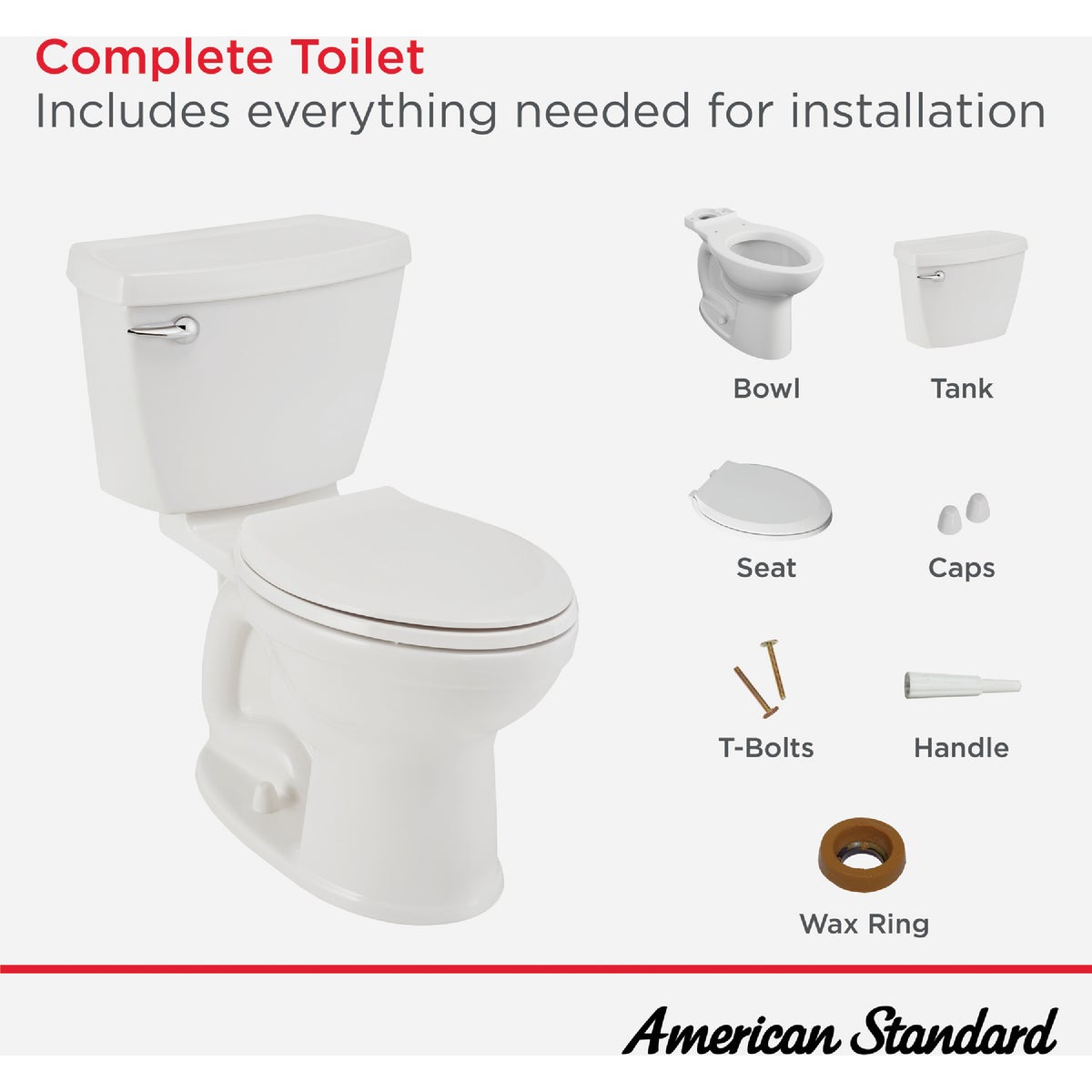 American Standard Champion 4 Right Height White Elongated Bowl 1.28 GPF Toilet Image 3