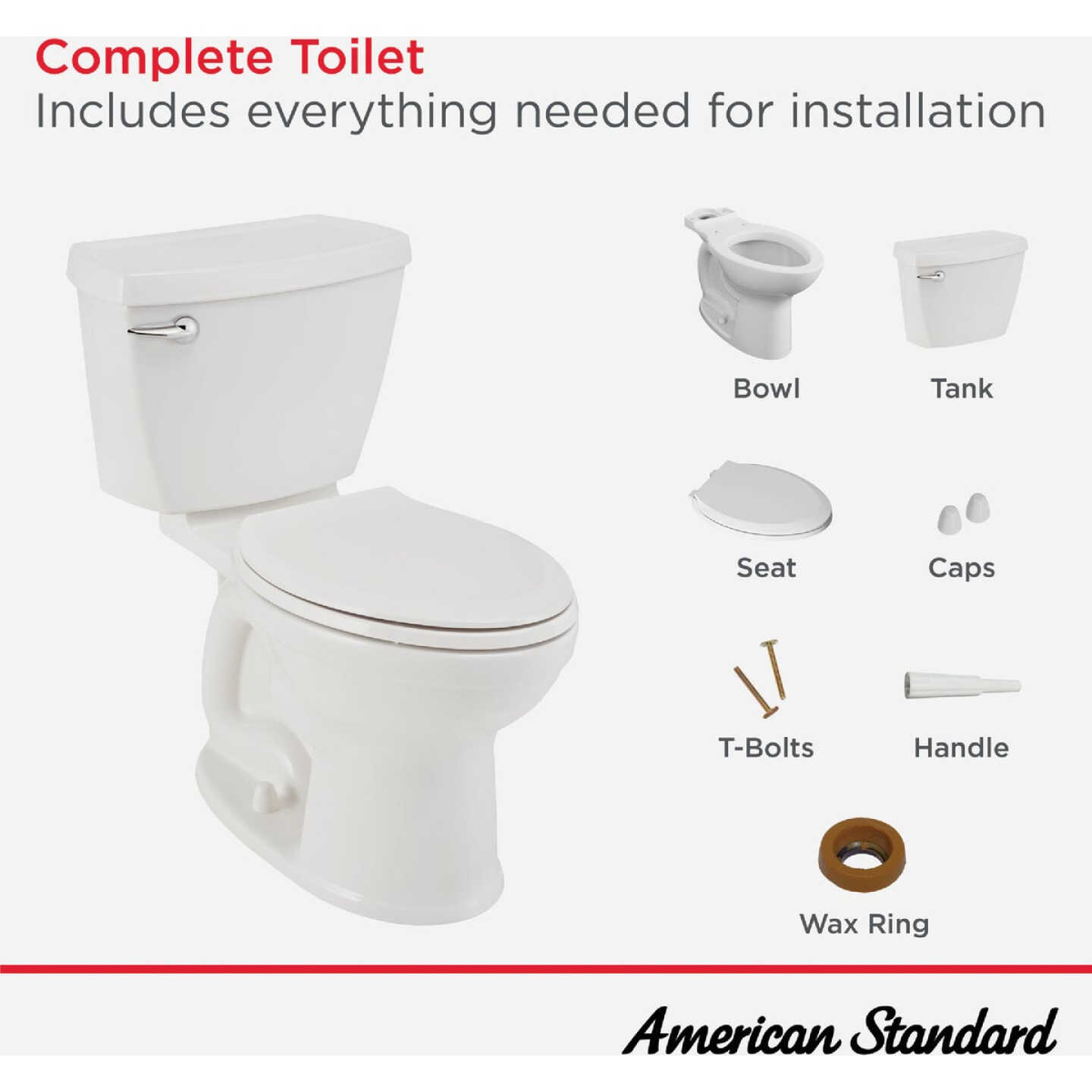 American Standard Champion 4 Right Height White Elongated Bowl 1.28 GPF Toilet Image 3