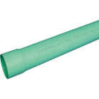 Charlotte Pipe 4 In. x 20 Ft. Solid SDR 35 PVC Drain & Sewer Pipe, Belled End Image 1