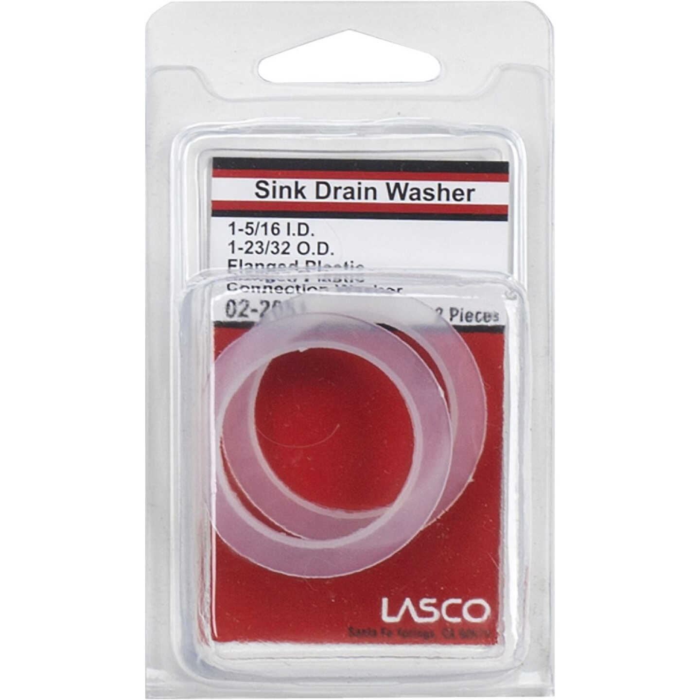 Lasco 1-23/32 In. Outlet Plastic Sink Strainer Washer (2 Ct.) Image 2