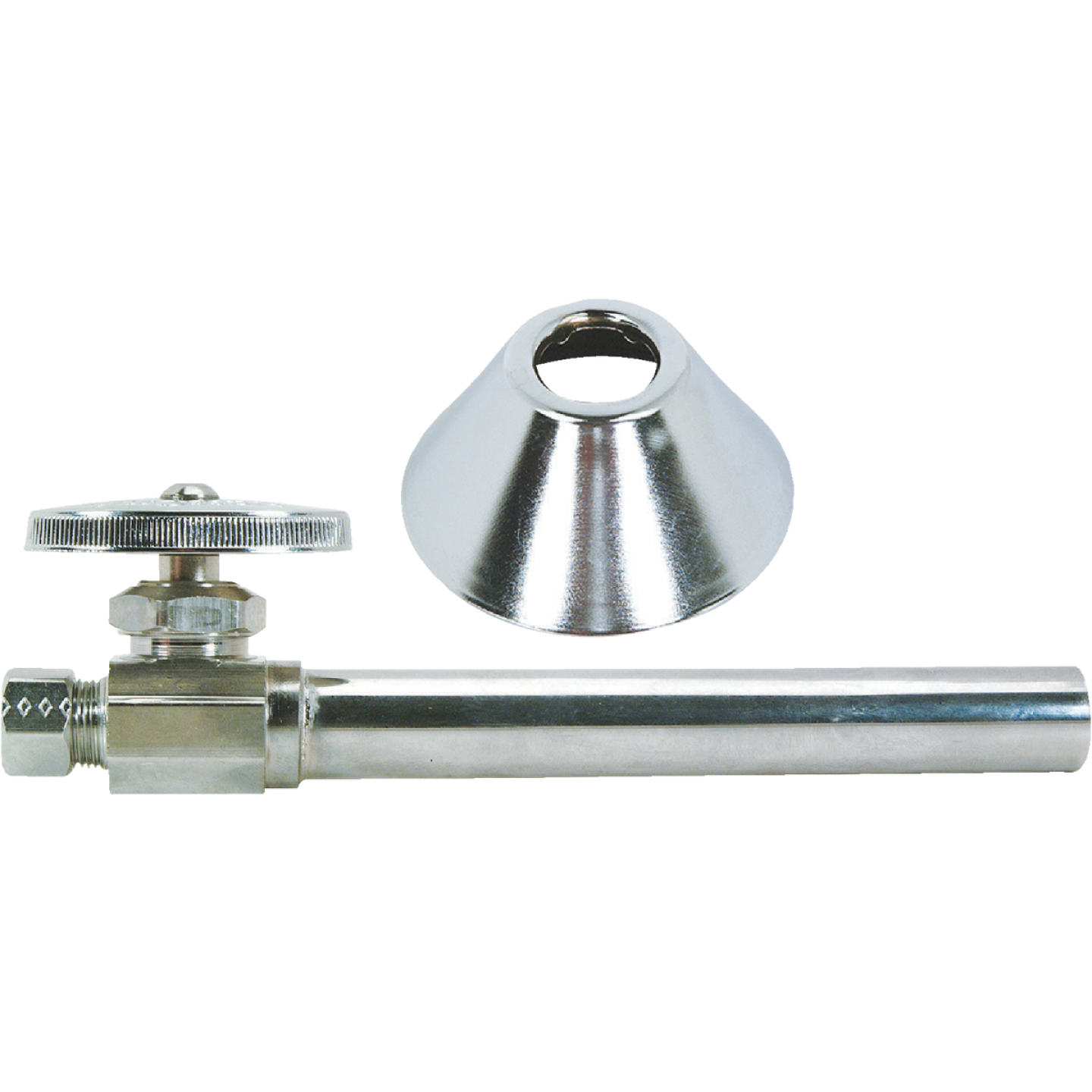 BrassCraft 1/2 In. Sweat x 3/8 In. OD Compression Straight Brass Valve Image 1