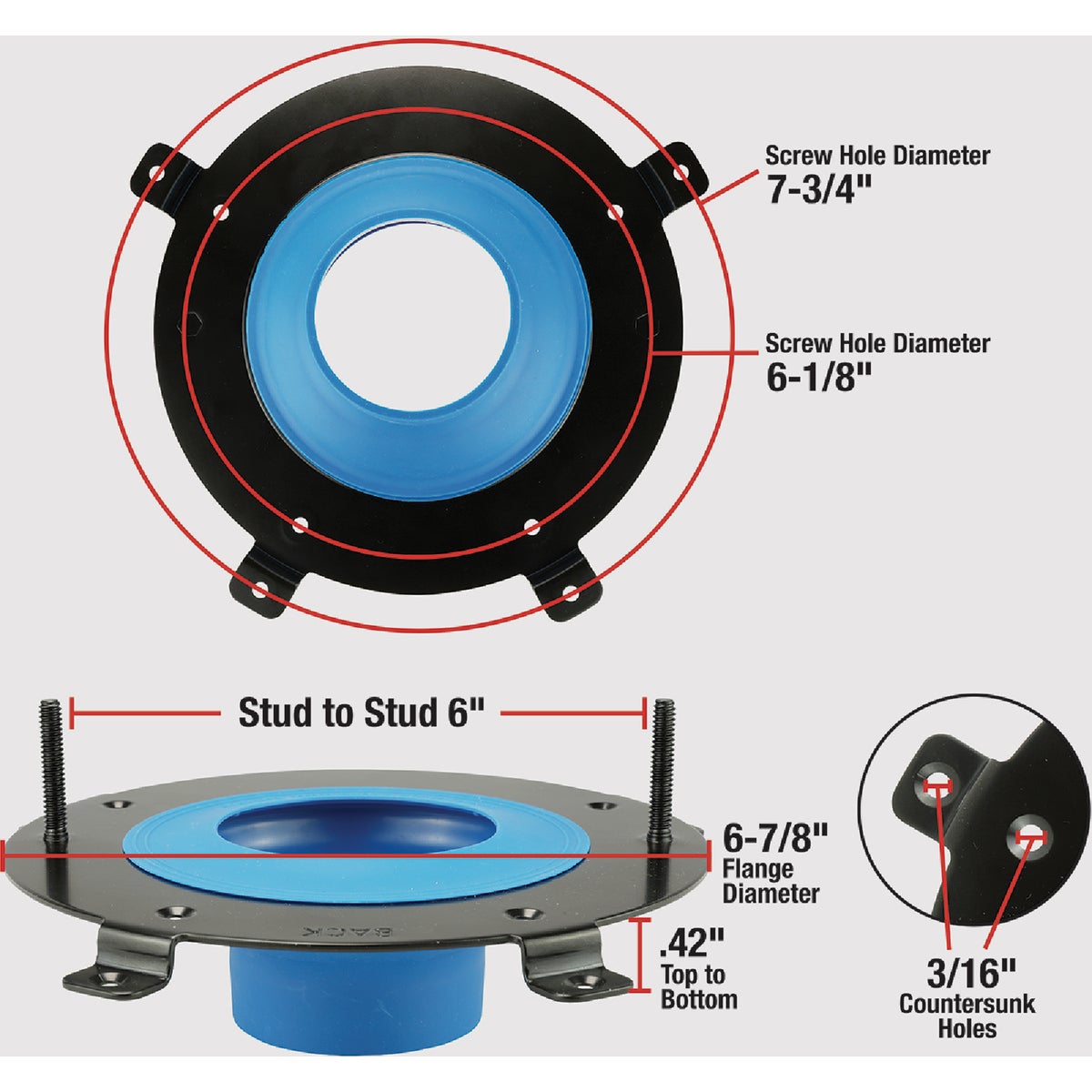 Danco HydroSeat Toilet Flange Repair Kit Image 2
