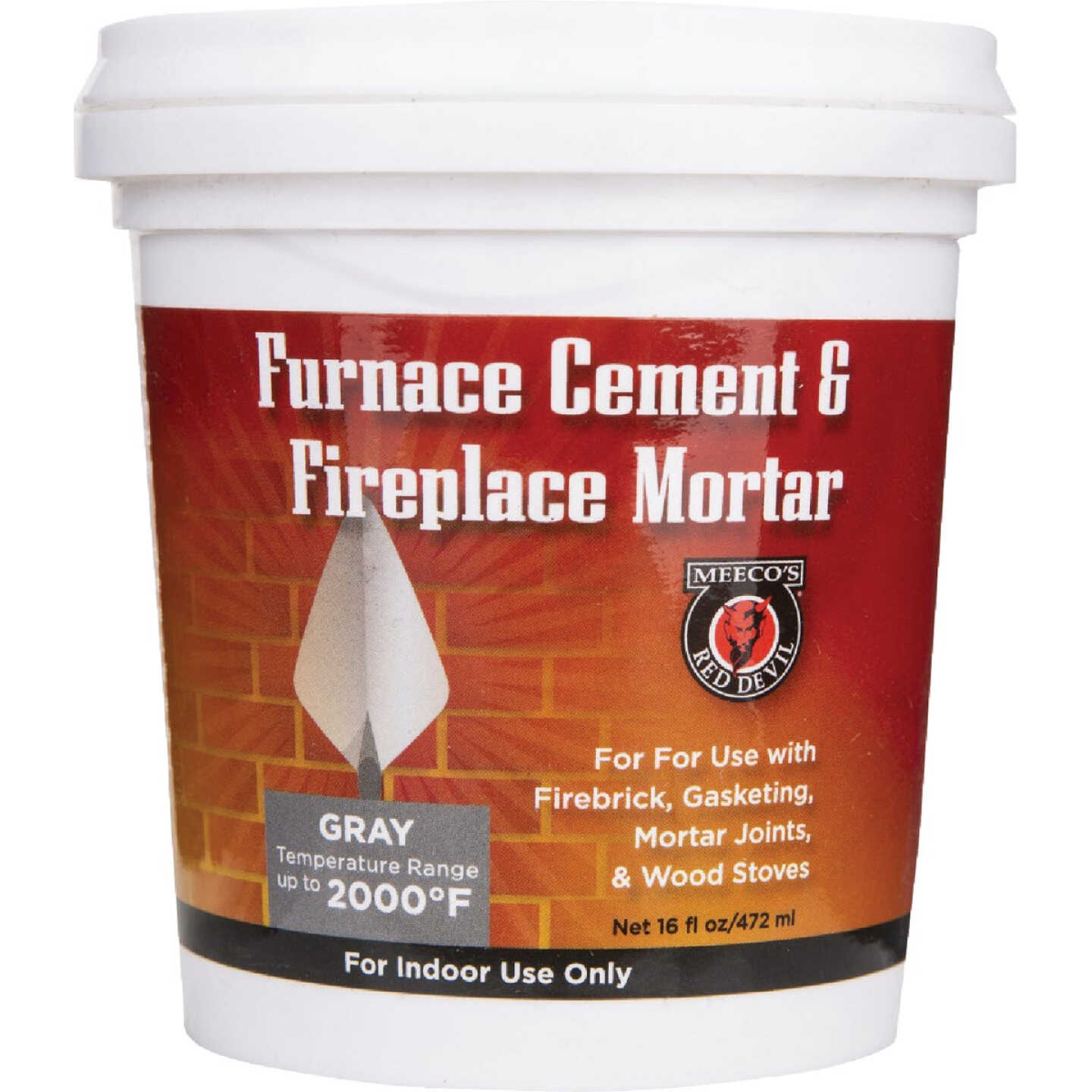 Meeco's Red Devil 1 Pt. Gray Furnace Cement & Fireplace Mortar Image 1