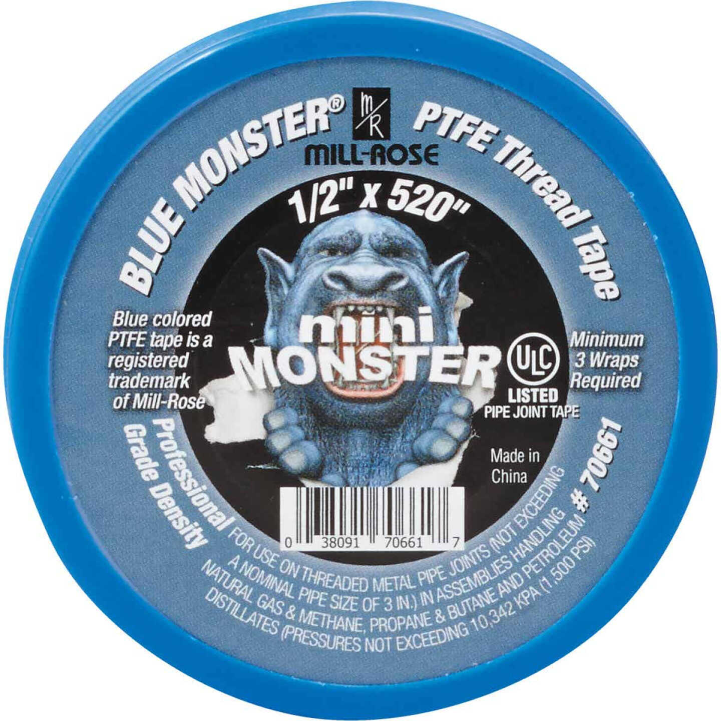 BLUE MONSTER 1/2 In. x 520 In. Blue Thread Seal Tape Image 1
