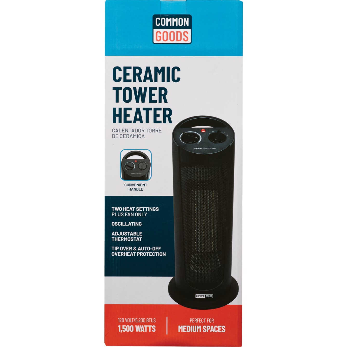 Home Impressions 1500W 120V Tower Ceramic Space Heater Image 2