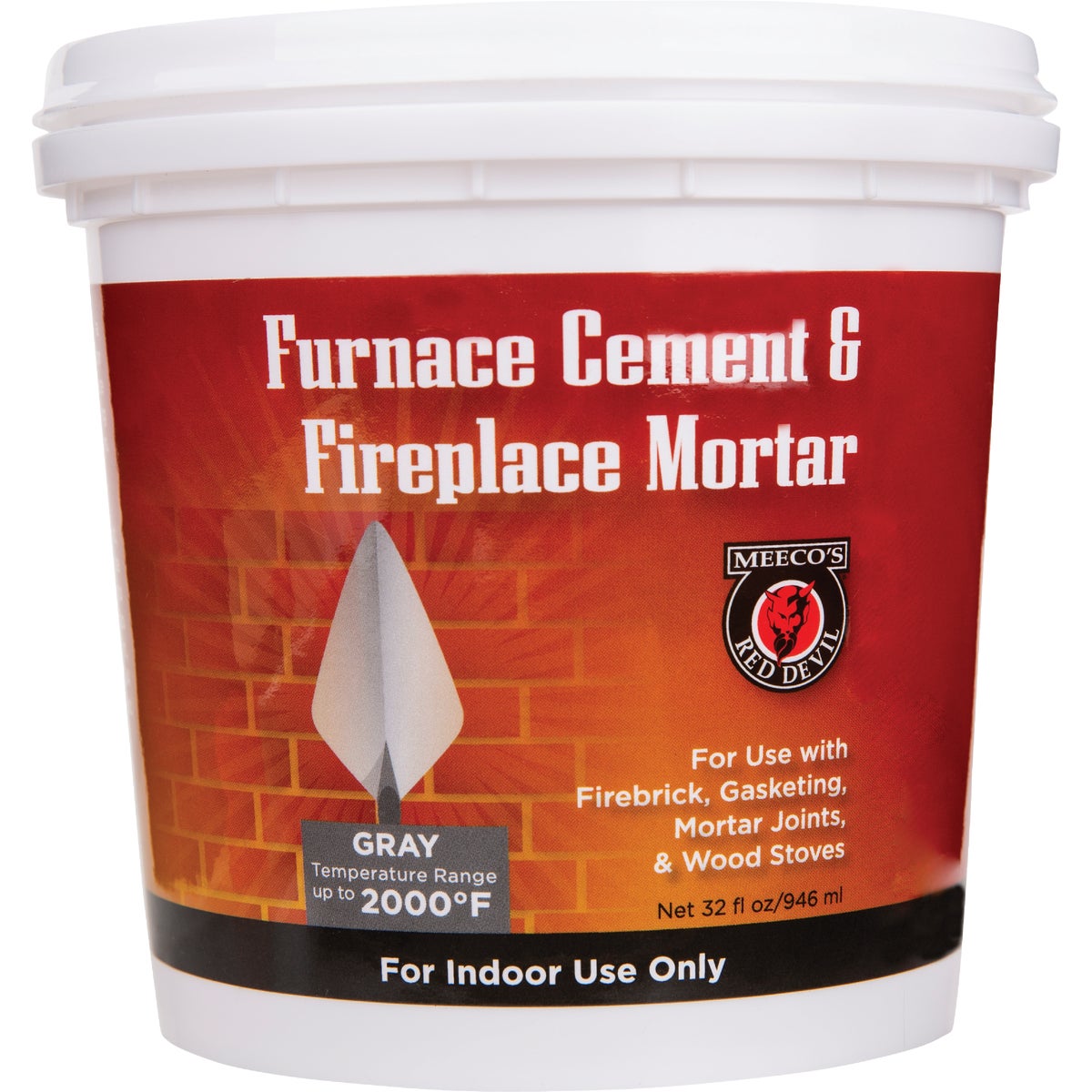 Meeco's Red Devil 1 Qt. Gray Furnace Cement & Fireplace Mortar