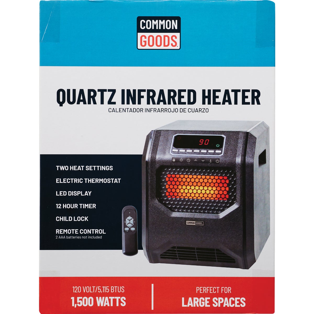 Home Impressions 1500W 120V Quartz Heater Image 2