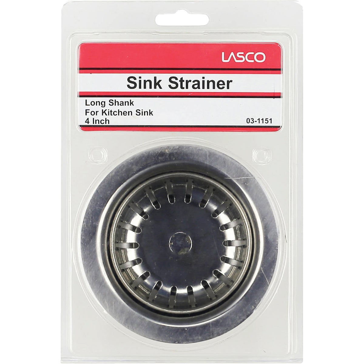 Lasco 3-1/2 In. Chrome Plated Stainless Steel Long Shank Basket Strainer Assembly Image 2