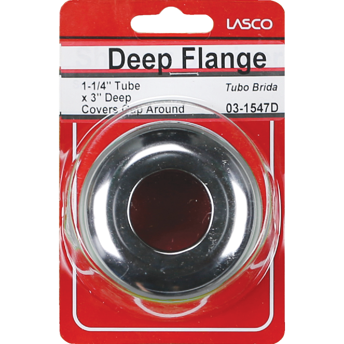 Lasco 1-1/4 In. Drain Tube Chrome Plated Box Flange Image 2