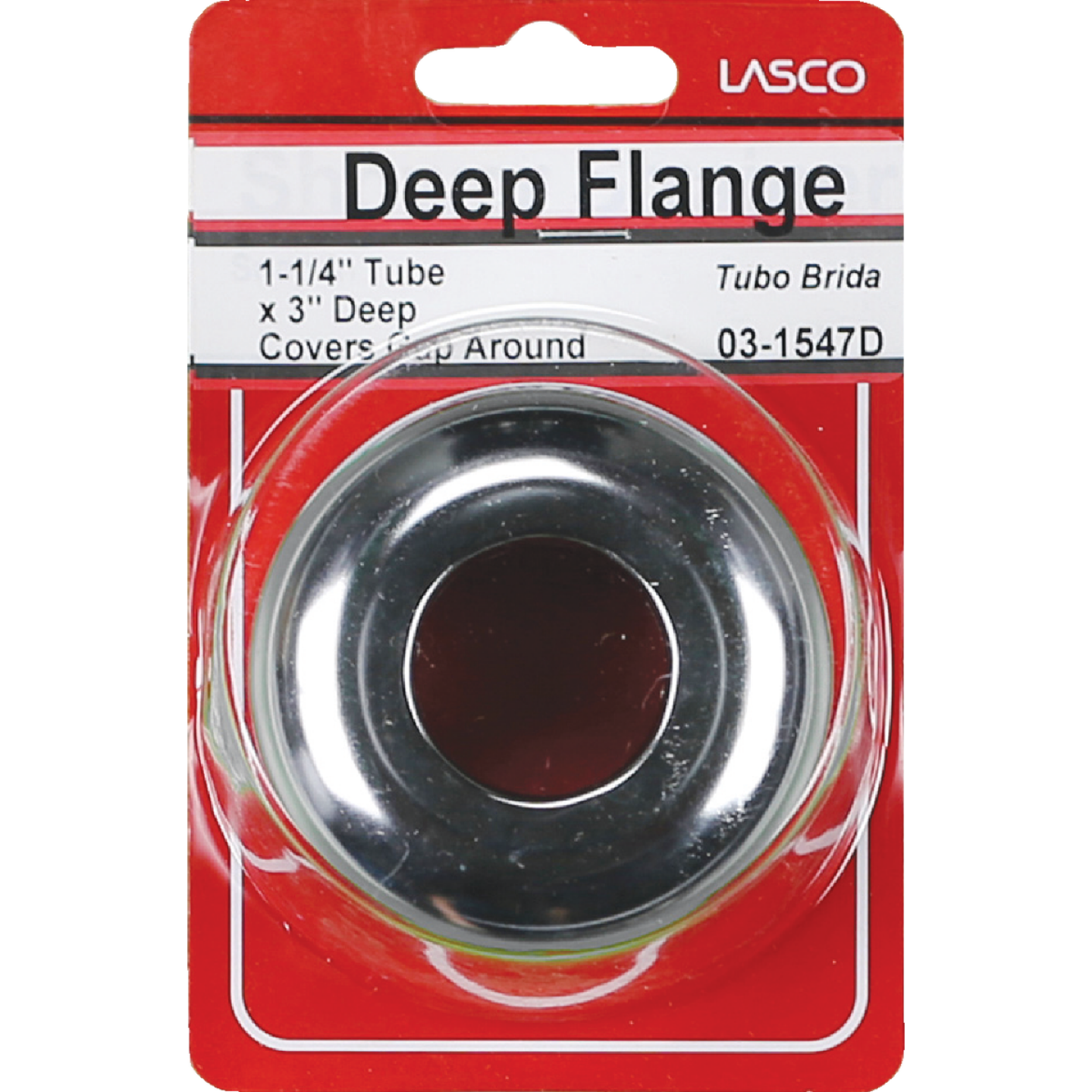 Lasco 1-1/4 In. Drain Tube Chrome Plated Box Flange Image 2