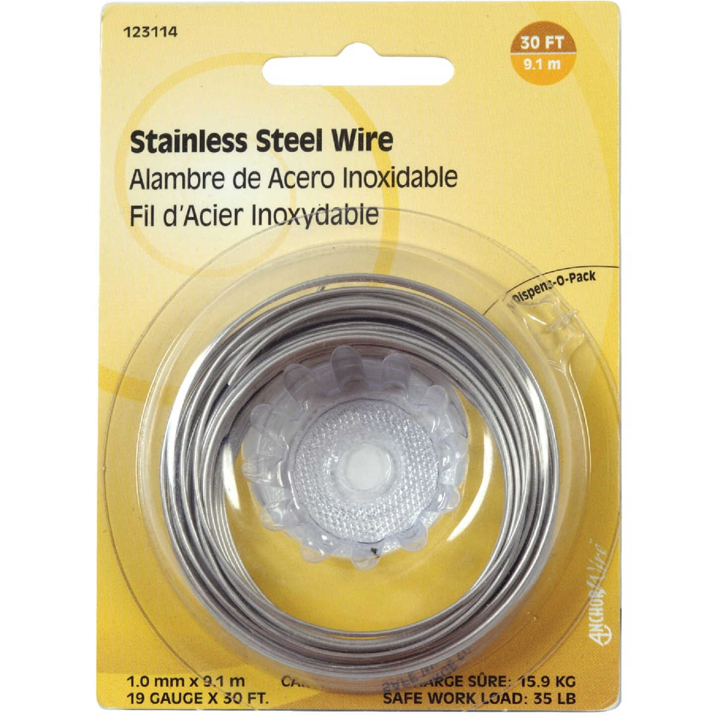 Hillman Anchor Wire 30 Ft. 19 Ga. Stainless Steel General Purpose Wire Image 1