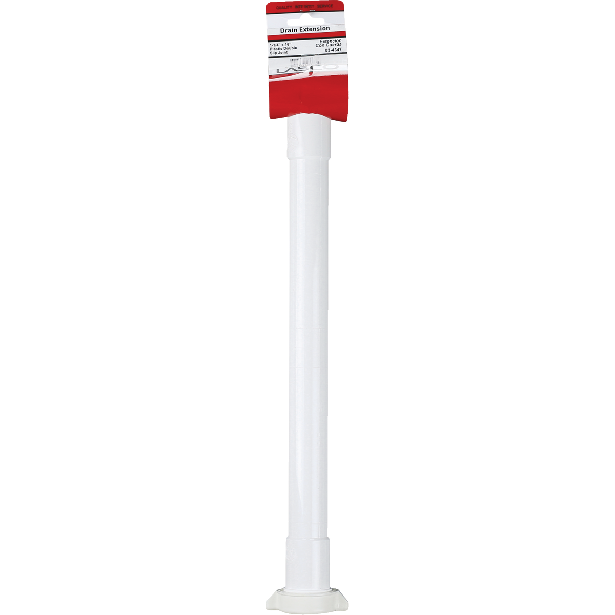 Lasco 1-1/4 In. OD x 16 In. L White Plastic Double-End Extension Tube Image 2