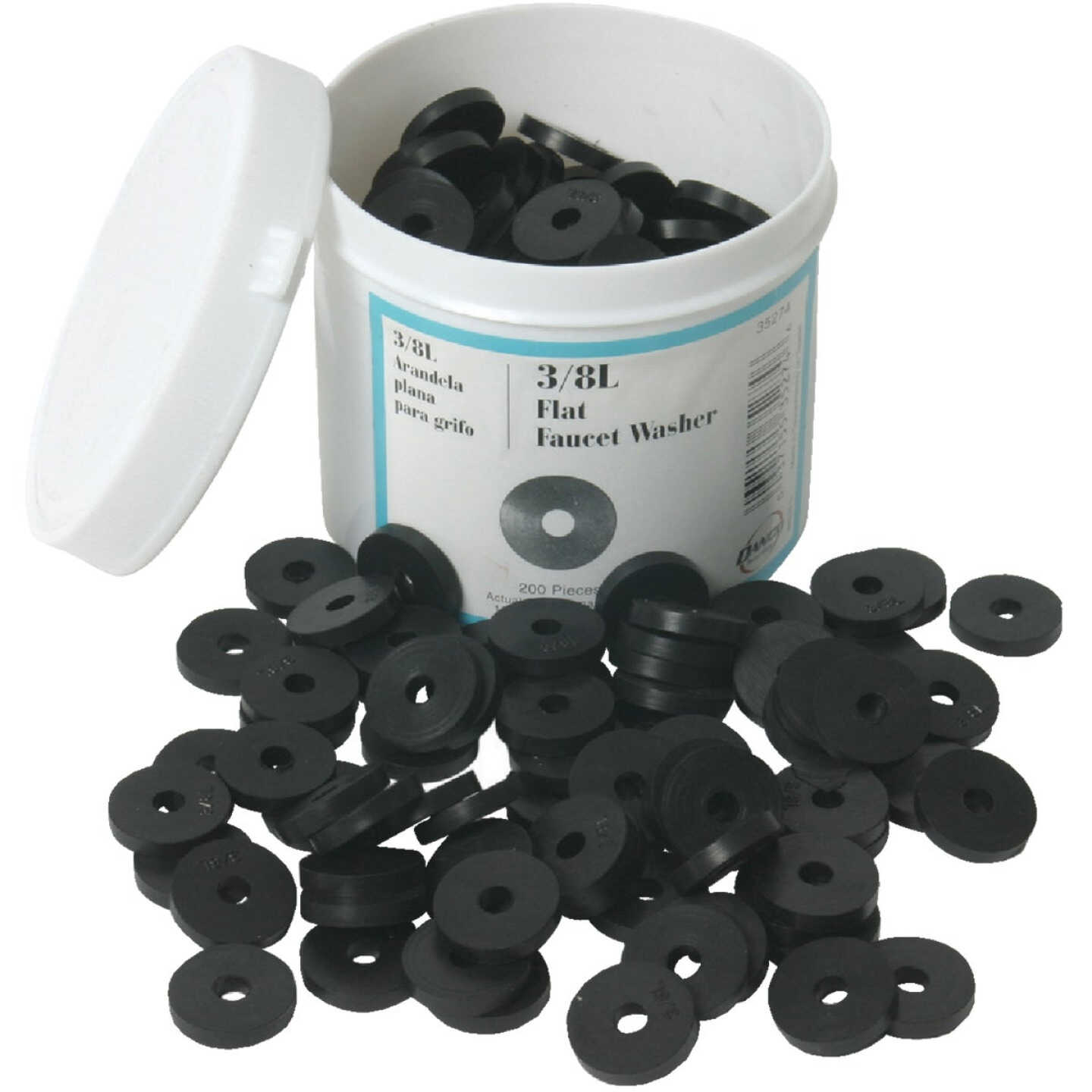 Danco 11/16 In. Black Flat Faucet Washer (200 Ct.) Image 1
