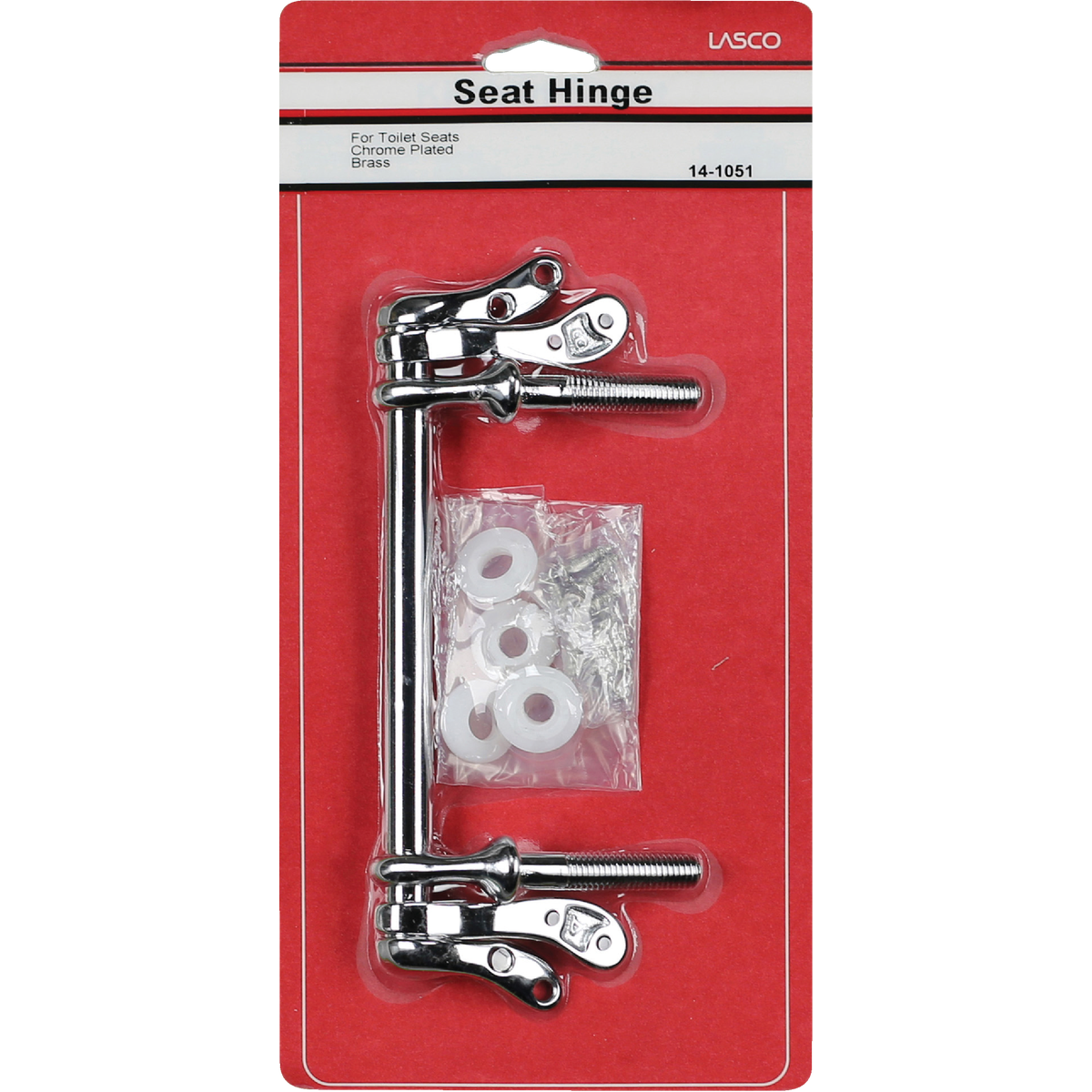 Lasco 3/8" x 2-1/2" Chrome Metal Toilet Seat Hinge Image 2