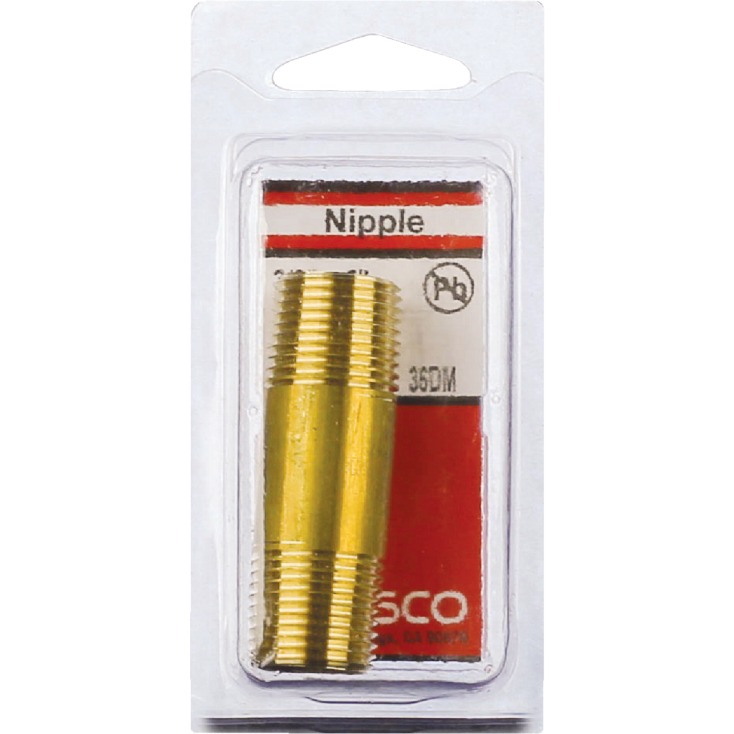 Lasco 3/8 In. x 2 In. Brass Nipple Image 2