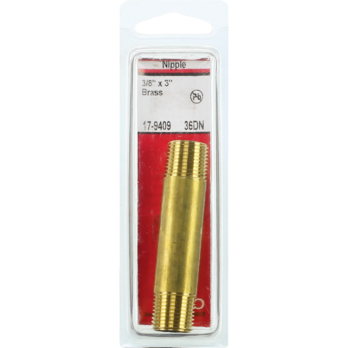 Lasco 3/8 In. x 3 In. Brass Nipple Image 2