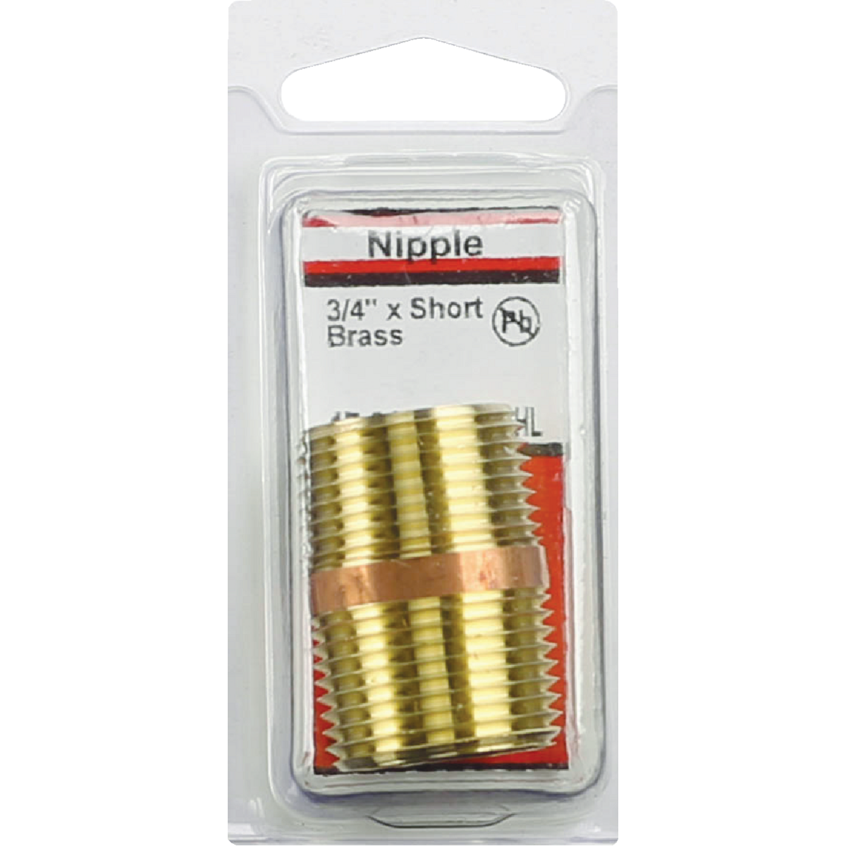 Lasco 3/4 In. MPT x 1-1/2 In. Short Brass Nipple Image 2