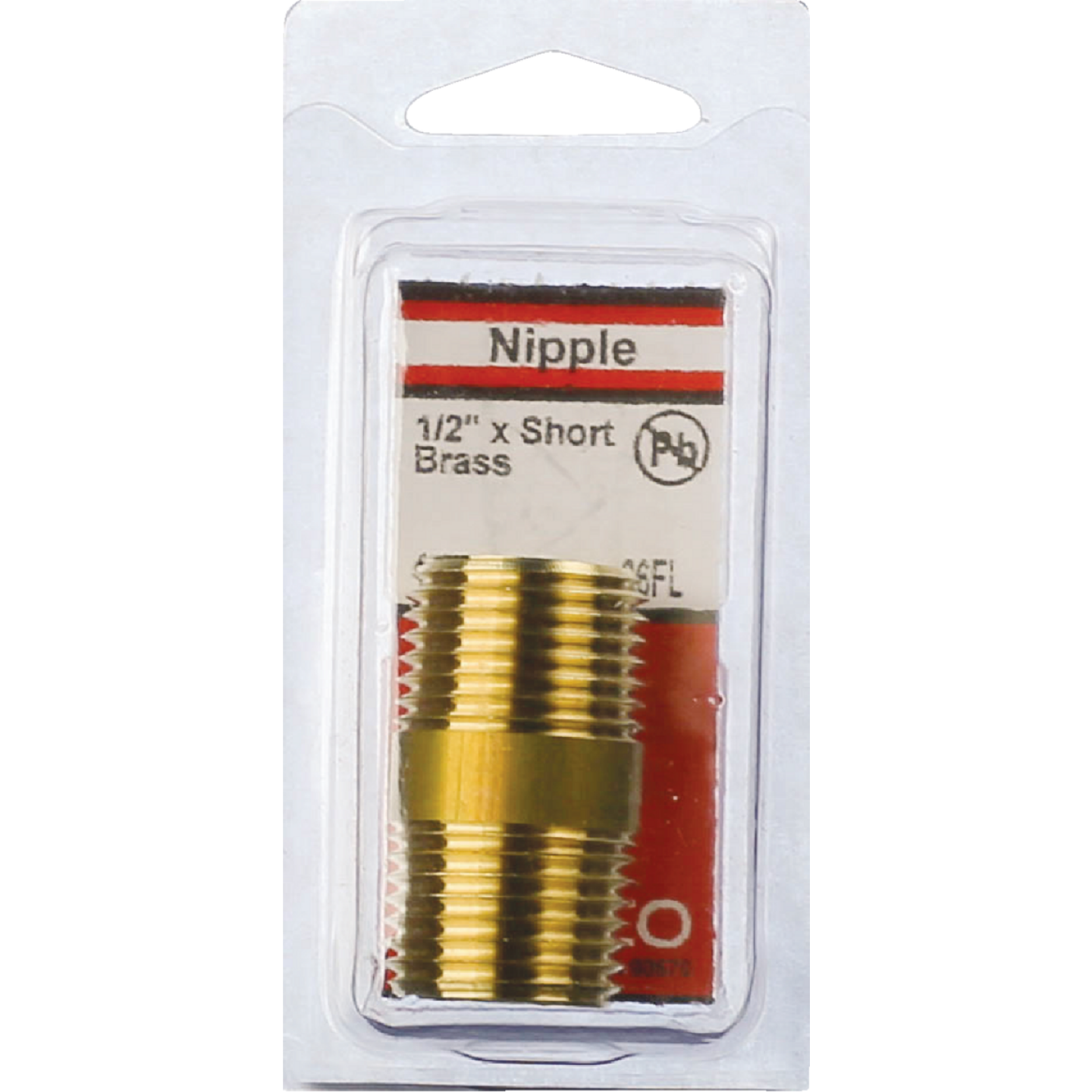 Lasco 1/2 In. MPT x 1-1/2 In. Short Brass Nipple Image 2