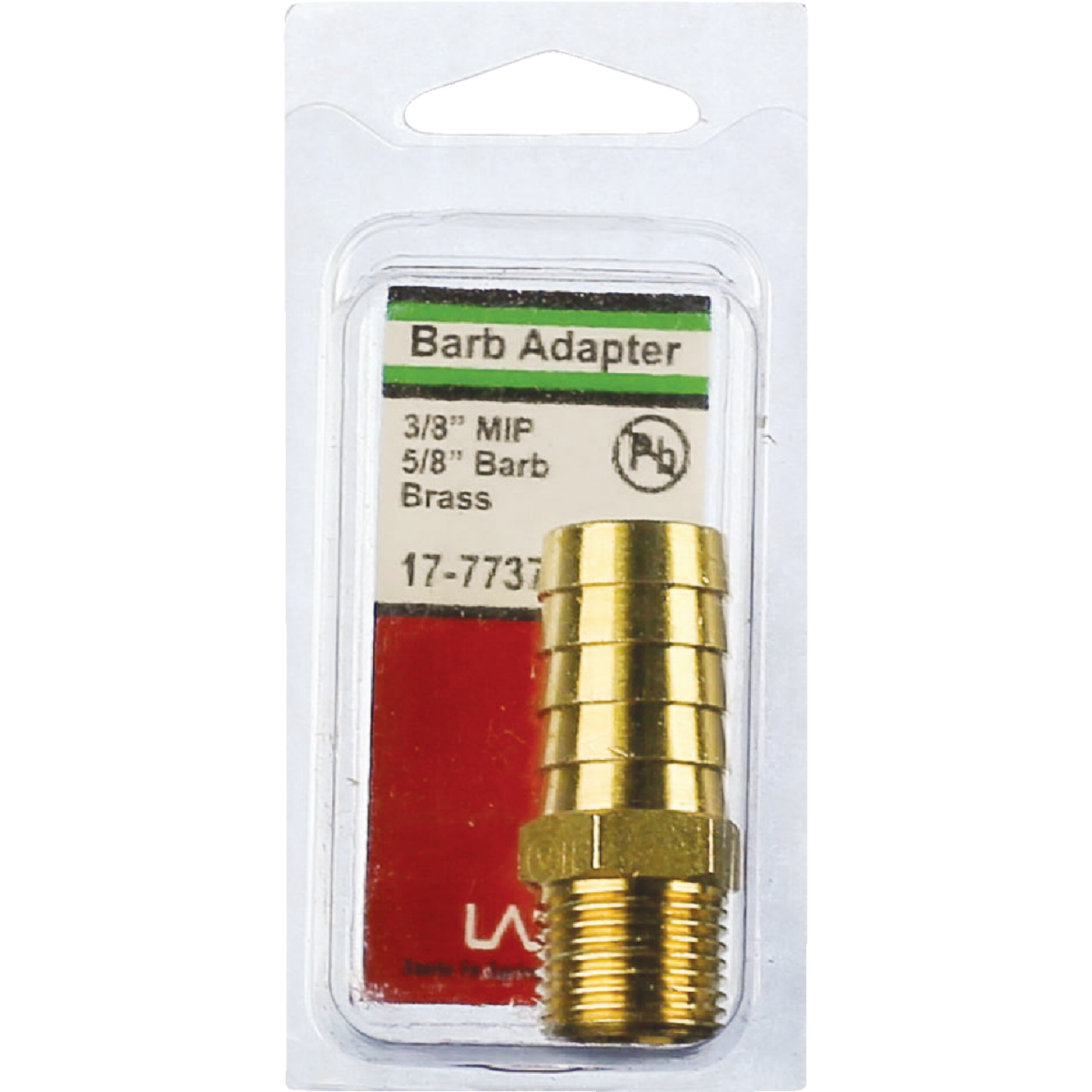 Lasco 3/8 In. MPT x 5/8 In. Brass Hose Barb Adapter Image 2