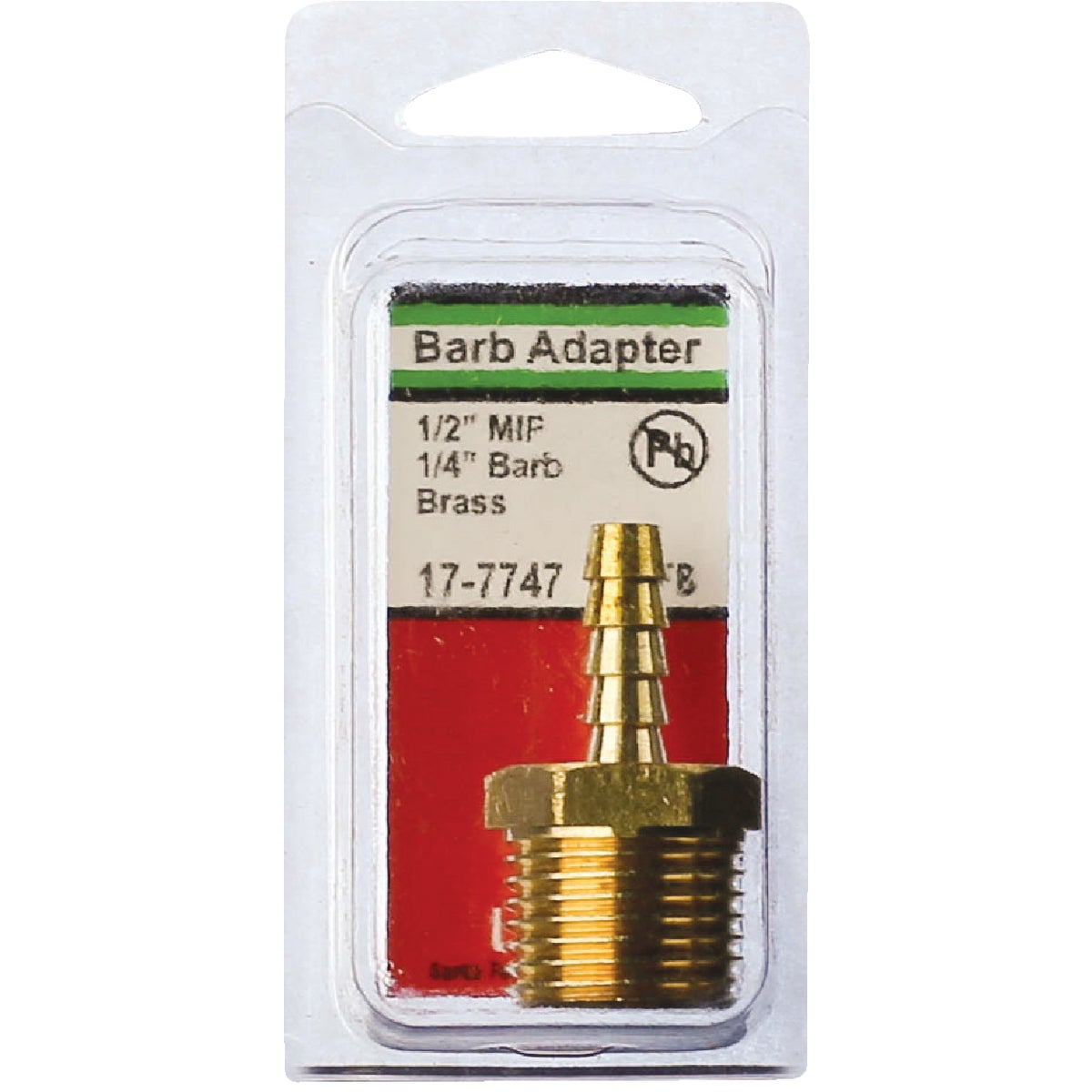 Lasco 1/2 In. MPT x 1/4 In. Brass Hose Barb Adapter Image 2