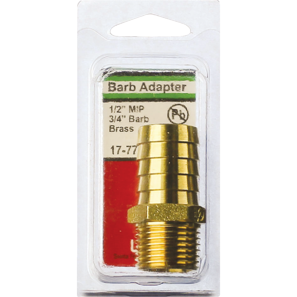 Lasco 1/2 In. MPT x 3/4 In. Brass Hose Barb Adapter Image 2