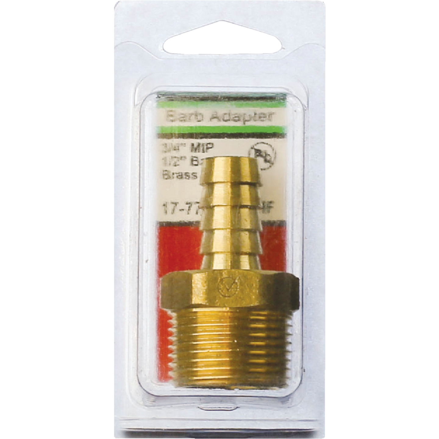 Lasco 3/4 In. MPT x 1/2 In. Brass Hose Barb Adapter Image 2