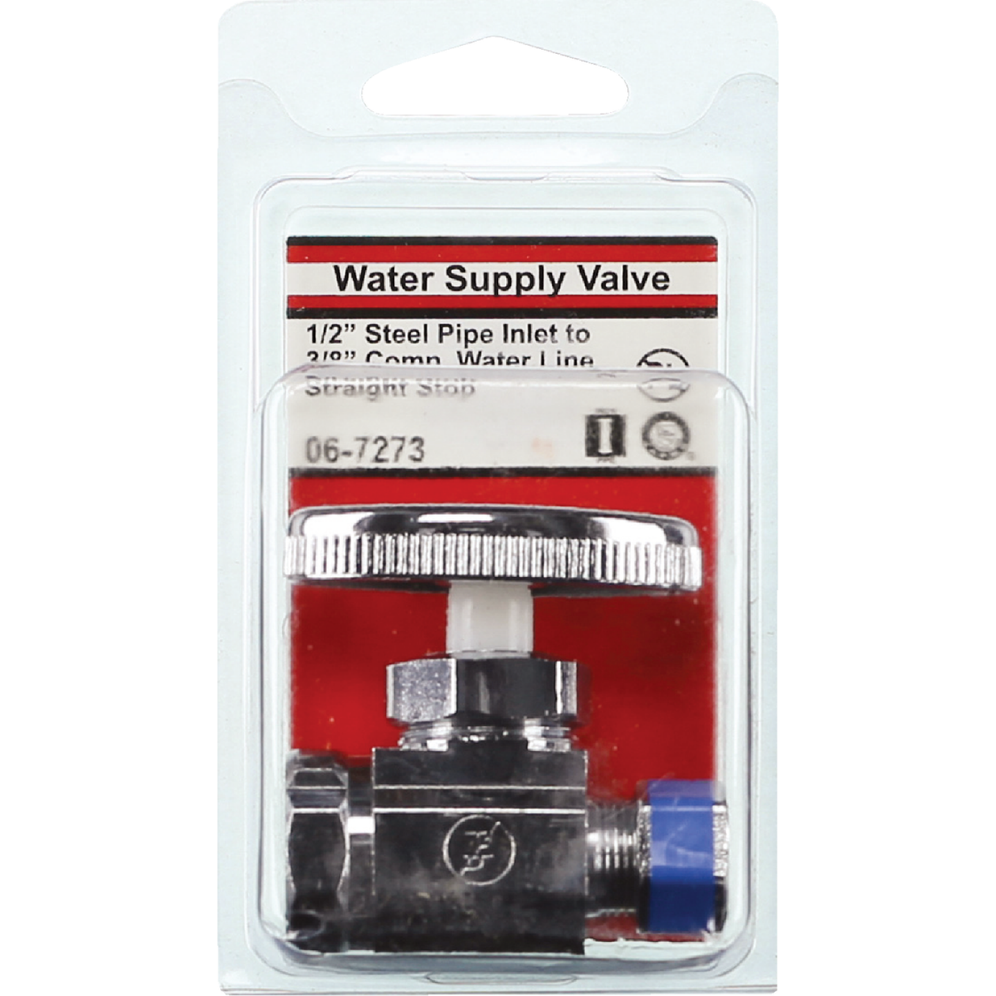 Lasco 1/2 In. FIP Inlet x 3/8 In. Compression Outlet Brass Straight Stop Valve Image 2